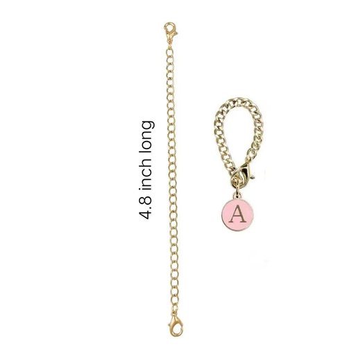 Charm Accessories for Stanley Cup, Name ID Letter Handle Charm For Stanley Tumbler, Initial Identification Charms Letter Charm Accessories for Stanley Tumbler(N,Pink Round)