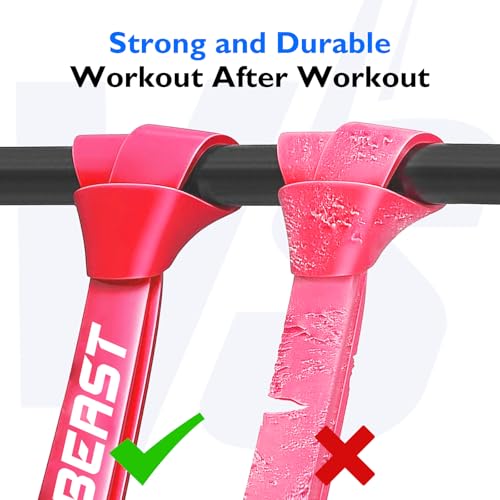 Vibrant FitBeast Resistance Bands Set 5-125 lbs for Full Body Workout