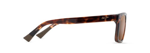 Maui Jim Opio Square Sunglasses, Shiny Trans Light Brown/Hcl Bronze Polarized, Large