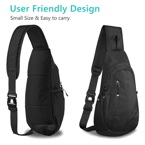 TITECOUGO Small Sling Bag, Lightweight Crossbody Backpack for Men Women, Shoulder Bag for Sports and Outdoor