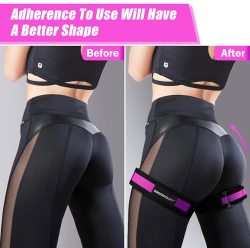 KICOSOADT Rose Red Adjustable Blood Flow Restriction Bands for Glute & Leg Workouts