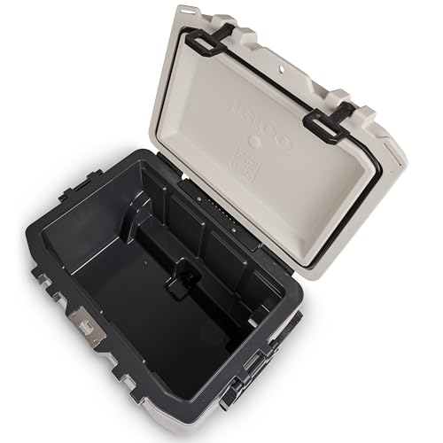 Igloo Trailmate 52Qt Wheeled Cooler, Insulated Hard Shell Ice Chest, Bone