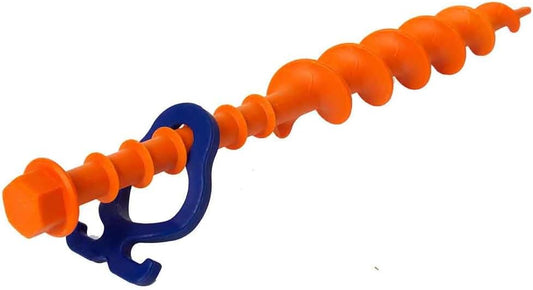 Pack of 2 Screw Pegs Long 31 cm – Ground Screws for Normal to Soft and Sandy Ground – Tent Pegs Ideal for Camping & Outdoor – Tent Attachment for Awnings, Storm Tensions etc.