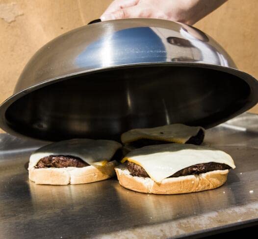 12 Inch Stainless Steel Griddle Dome Cover for Cooking & Melting Cheese