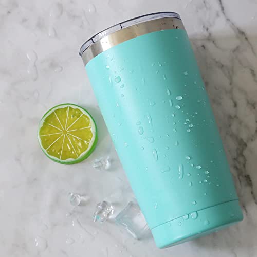 Assorted Colors 6 Pack 20 oz Insulated Stainless Steel Travel Tumblers with Straws & Lids