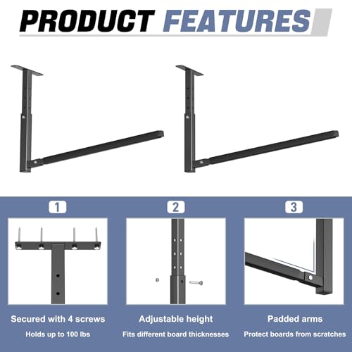 WALMANN Ceiling Kayak Storage Rack for 1 Kayak - Overhead Garage Organizer