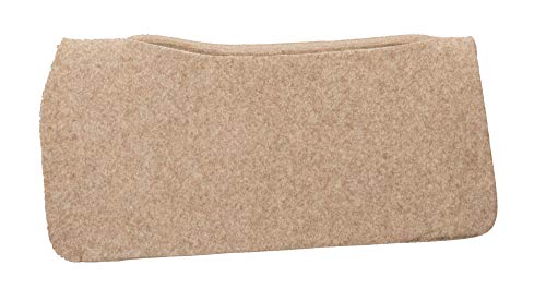 Contoured Wool Blend Horse Saddle Pad - Shock Absorbing Western Saddle Liner, 32x32 Inches, Durable Equine Tack