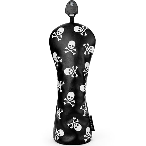 Skeleton Skull Golf Club Headcover for Fairway Wood and Hybrid - Black Variation
