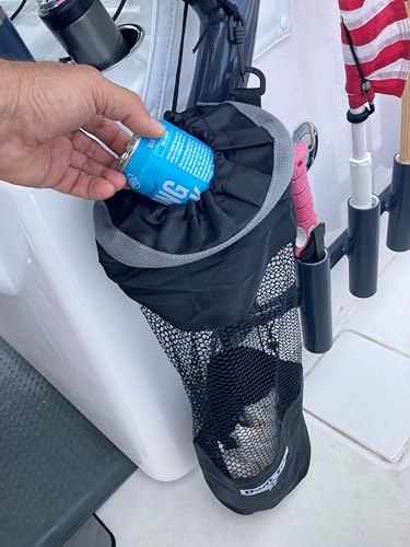 Slim Line Reusable Mesh Boat Trash Bag with Drawstring - 1 Pack