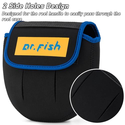 Dr.Fish Spinning Reel Cover 1000-3000, Neoprene Protective Bag with Handle Slot - 2 Pack