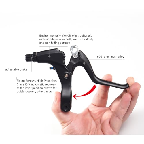 CNC Bicycle Brake Lever 22.2mm Mountain Bike Handlebar Black - 3 or 4 Finger