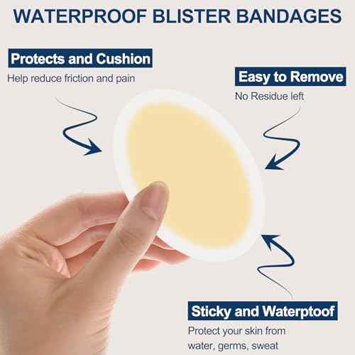 90 Pieces Blister Bandages for Feet Toes Hydrocolloid Gel Bandages Blister Pads for Prevention and Recovery