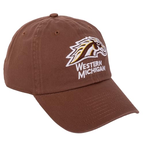 Western Michigan University Embroidered Baseball Hat Cap - Brown