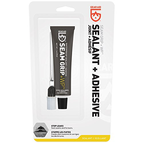 GEAR AID Seam Grip WP Waterproof Sealant and Adhesive for Jackets, Tents, Sleeping Pads and Outdoor Fabric | Repairs Rips, Seals Seams on Nylon, Canvas and Vinyl