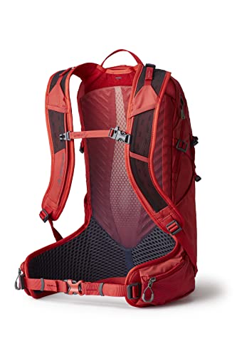 Gregory Miko 15L Unisex Day Hiking Backpack, Ventilated Backpanel, Built-In Hydration Attachment for Water Bladder (Reservoir Not Included), One Size Fits All, Sumac Red