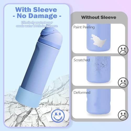 Out of the Blue 2-Pack Silicone Boot for Owala 24oz Water Bottle, Anti-Slip & Scratch-Resistant