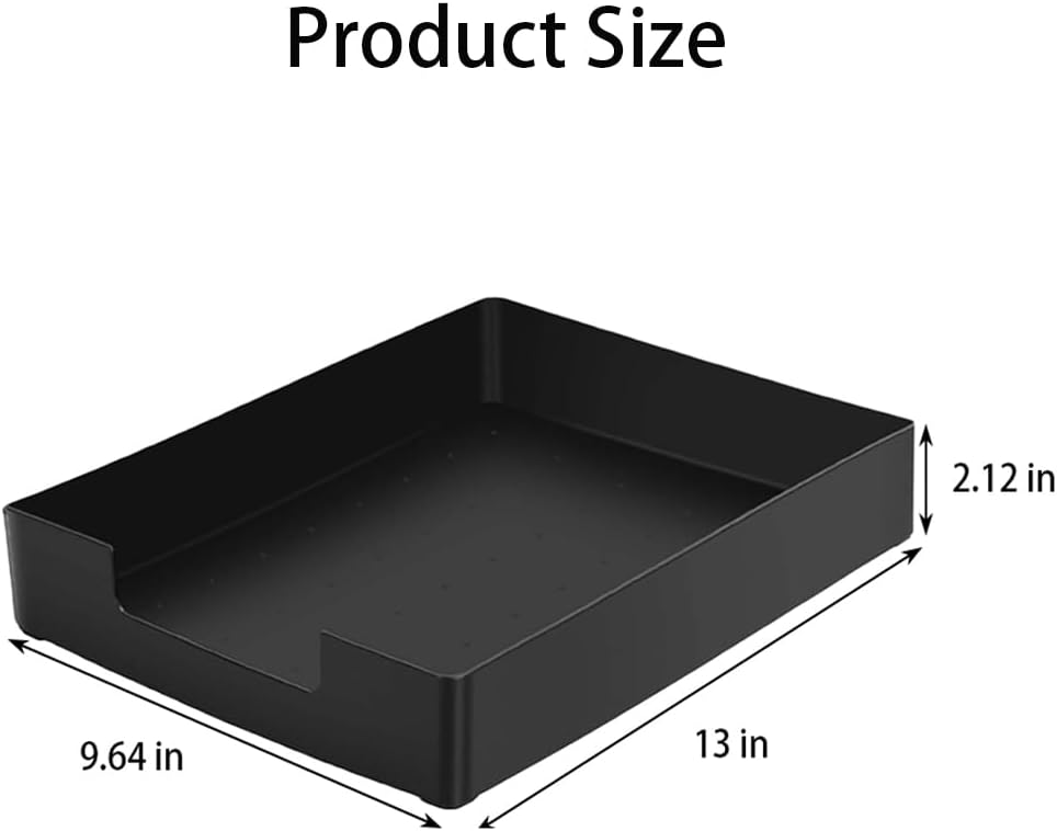 Desk Letter Tray, 2PCS A4 Size Plastic Stackable File Document Organizer, Office Desktop File Paper Holder, Book Storage Rack,Anti-Skid Stacking Support for Office Supplies (White)