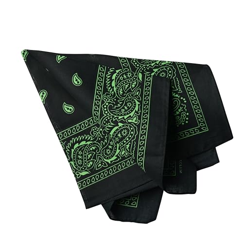 Two Tone Paisley Bandana Set of 3 - Pink Green Orange Mix