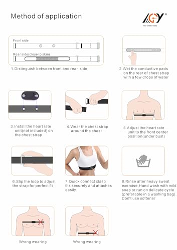 Heart Rate Monitor Chest Strap Replacement for MYZONE MZ-SWITCH