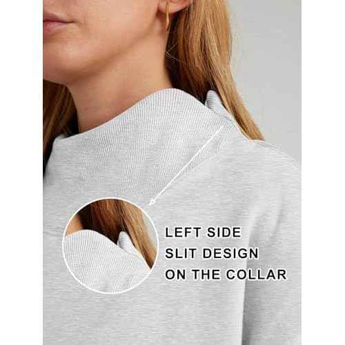 Trendy Queen Womens Oversized Sweatshirts Turtleneck Pullover Long Sleeve Hoodies Tops Fall Fashion Outfits 2025 Clothes