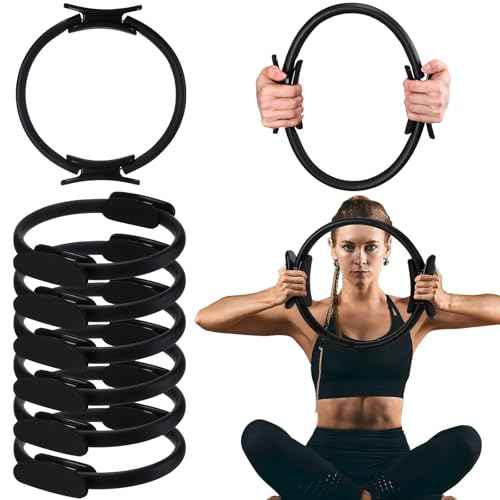 Syhood Pilates Ring 11. 81 Inch Pilates Circle Yoga Ring Magic Lightweight Flexible Workout Equipment for Fitness Physical Therapy Resistance Exercise Arms Legs