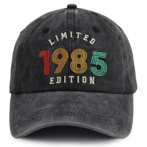 KKMKSHHG 30th 40th 80th Birthday Hat for Men Women, Adjustable Cotton Limited 1995 1985 1945 Edition Baseball Cap