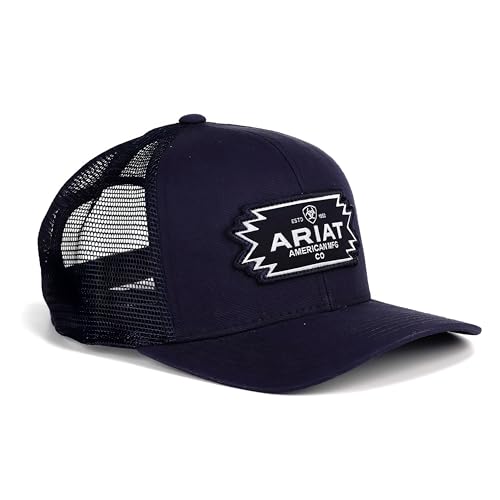 Men's Navy Cap with Embroidered Patch - One Size