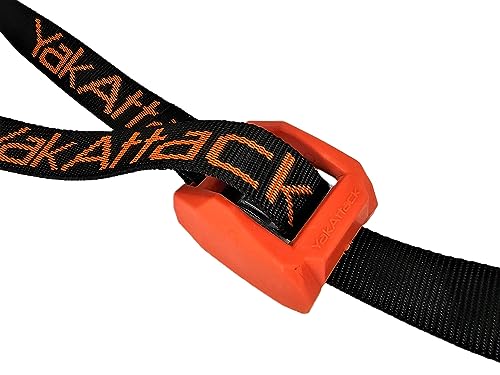 15 ft Cam Strap Webbing Pack for Kayaks & Outdoor Gear - Black and Orange