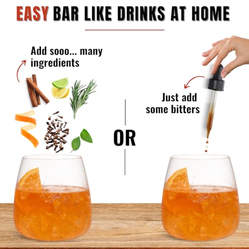 Non-Alcoholic Bitters Set - Cherry & Orange Cocktail Mix, 3 Pack 30ml Each