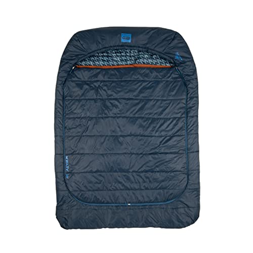 Kelty Tru.Comfort Doublewide 2P 20 Degree Sleeping Bag, Two Person, Synthetic Fill, Couples & Family Camping, Overlanding – Removable Blanket, Wider Than Queen Sized Bed, Updated 2023 (Pageant Blue)