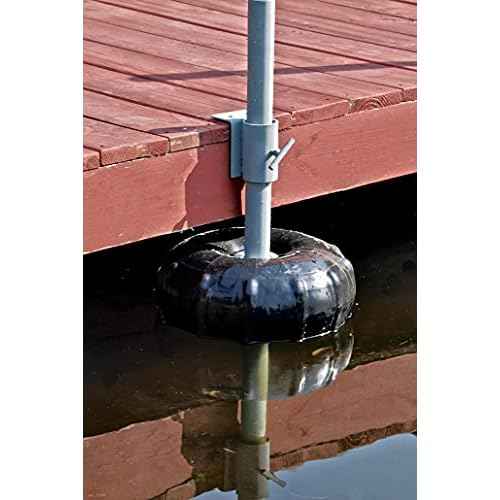 Taylor Made 14" Black Dock Post Wheel with Heavy-Duty Marine-Grade Vinyl, Wear-Resistant Center Axle Bushing - 2020108500