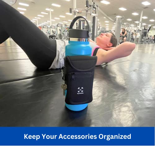 Magnetic Water Bottle Sleeve with Pocket for Gym, Fits 18oz & 40oz Bottles