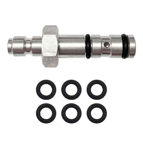Paintball PCP Quick Filling Charging Probe Replacement Adapter, 9mm OD Air Tool Fitting for Filling Hole with Extra 6 O-Rings