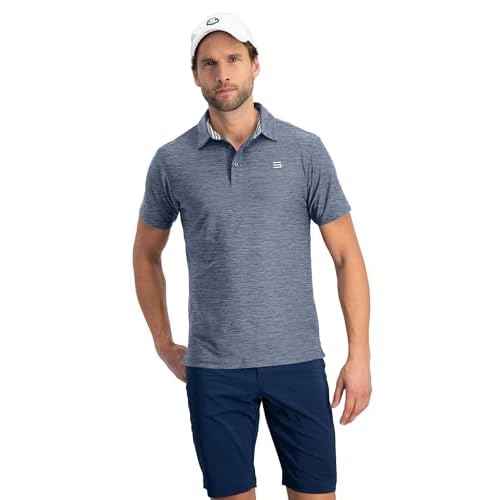 Three Sixty Six Golf Shirts for Men - Dry Fit Short-Sleeve Polo, Athletic Casual Collared T-Shirt
