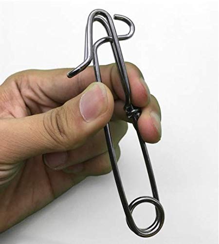 2.0mmx3.2inch Stainless Steel Longline Fishing Snap Clips 5pcs - Tuna & Sharking