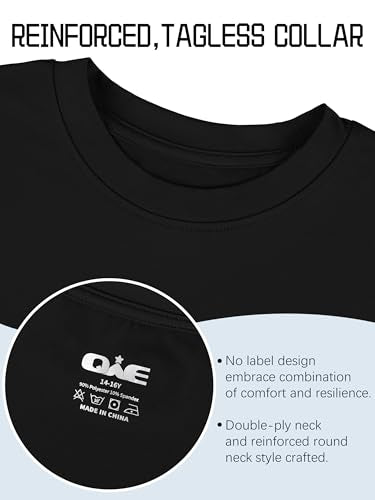 Youth Athletic Dry Fit Boys T-Shirts Pack - Short Sleeve Sports Tops