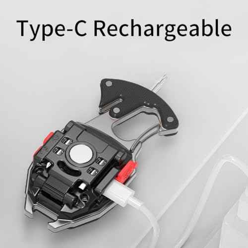 BY-J COB Keychain Work Light Keychain Flashlights 7 Light Modes 1600Lumen,COB Multi-Function Mini Work Light with Electric Lighter, Seat Belt Cutter, Screwdriver, Whistle