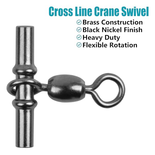 Fishing Cross Line 3-Way Swivels - Heavy Duty Brass 60pcs 3/0 Variation
