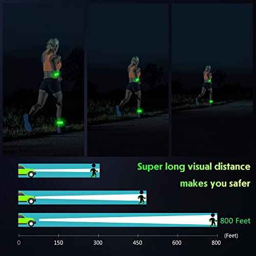 Simket LED Armband Rechargeable for Running(2 Pack), Running Lights for Runners, Running Lights, High Visibility Reflective Running Gear Adjustable Light Up Arm Bands for Men Women Kids