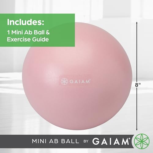 Mini Inflatable Ab Exercise Ball 8 Inch for Core Strength Yoga Pilates - Romance Rose