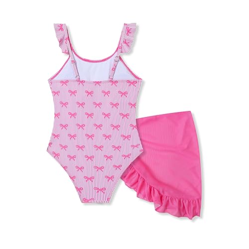 Girls One-Piece Swimsuit with Mesh Cover-Up - Pink, Size 13-14 Years