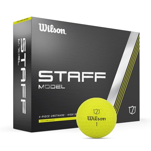 Wilson 2024 Staff Model Golf Balls - Yellow, 12 Pack