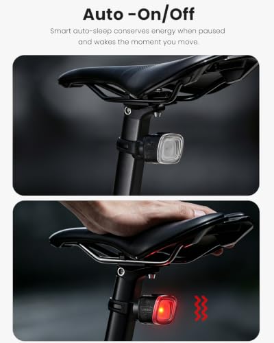 Bike Tail Light with Brake Sensor, 260° Visibility, Rechargeable USB-C