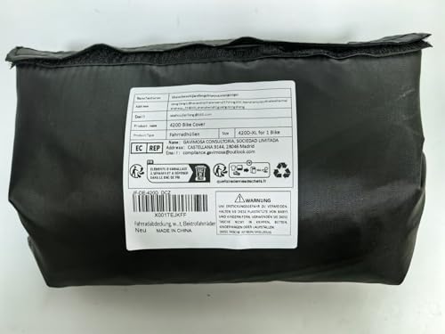 Bike Cover Waterproof Outdoor Bicycle Covers with Lock Holes & 3 Buckles 420D Heavy Duty Ripstop Material Anti UV Snow Wind Proof for Mountain Road City Electric Bikes Up to 68 inch