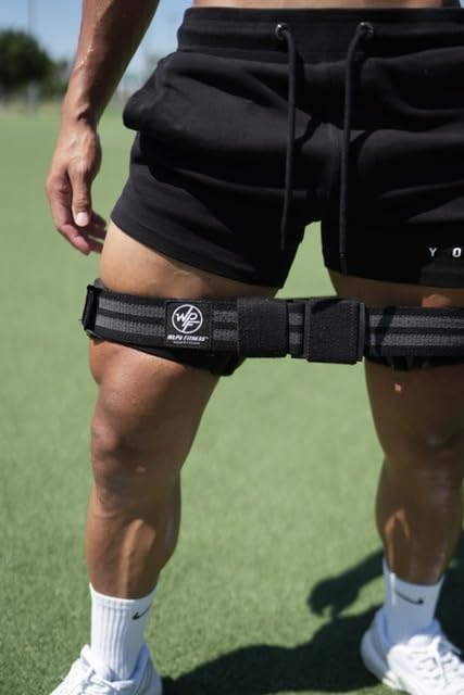 Adjustable Elastic Workout Band with Buckle and Strap Keepers, Open-Ended, for Home Gym, Fitness, Pilates, Physical Therapy (Black, Medium)