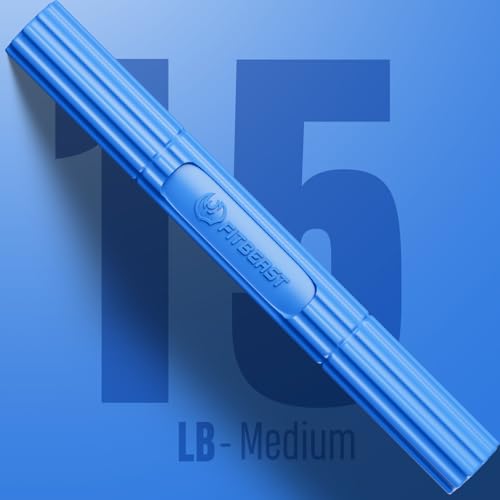 FitBeast Blue Medium Flex Therapy Bar for Tendonitis & Grip Strength - Rehabilitative Hand Exerciser