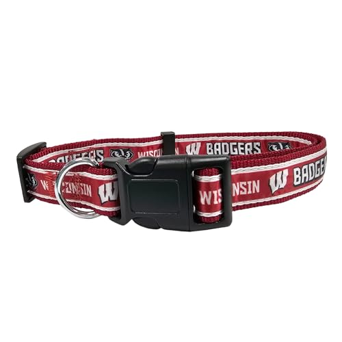 Small NCAA Wisconsin Badgers Pet Collar - Officially Licensed Sports Team Dog & Cat Accessory