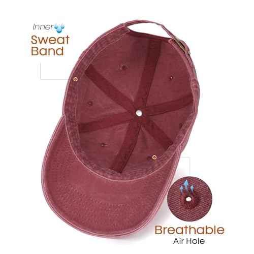 FURTALK Unisex Vintage Washed Cotton Baseball Cap Low Profile Adjustable Dad Hat