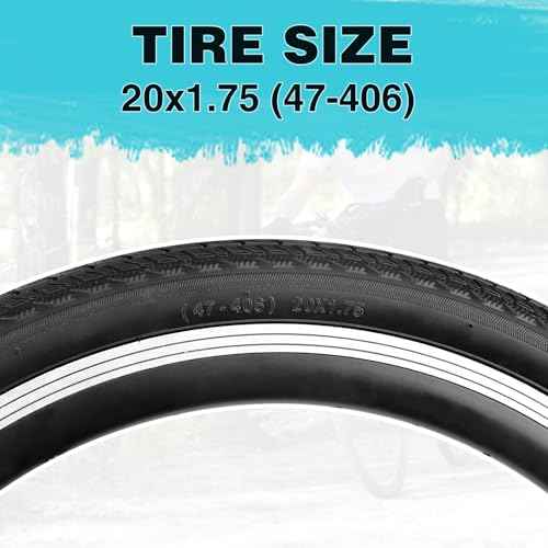MEGHNA Bike Tire 20/24/26 x 1.75 inch Mountain Bike Tire with Bike Tire Lever Foldable Tire Replacement for BMX Freestyle Kids Bike Folding Bike Cruiser Bike