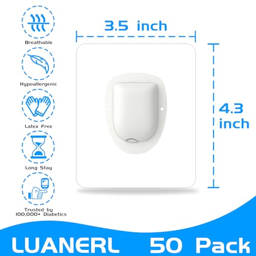 Waterproof Adhesive Patches for Omnipod 5 Sensor - 50 Pack, Long Lasting 10 Days - Variation of THIS listing